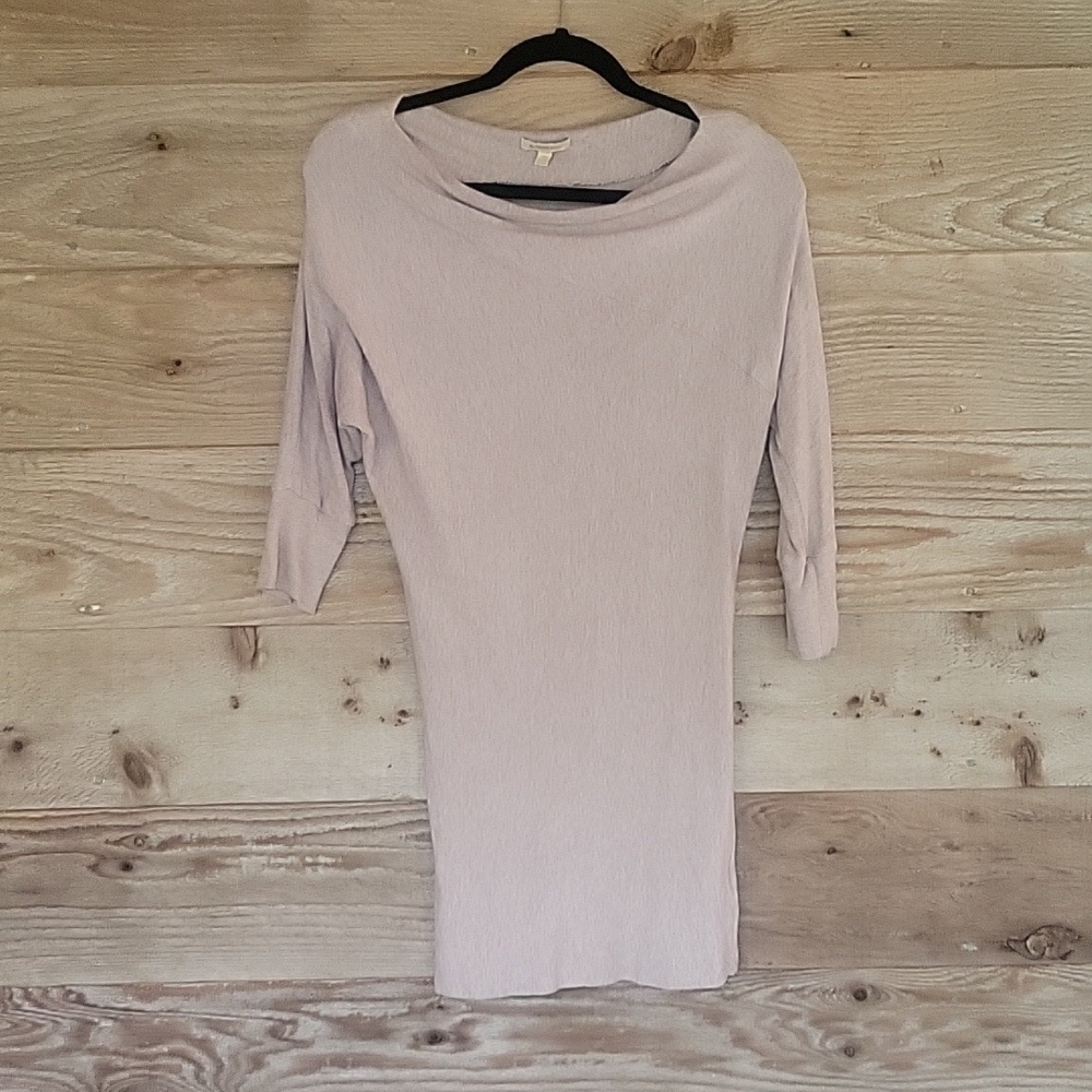 Bordeaux XSmall Brown Ribbed Elbow Sleeve Tunic